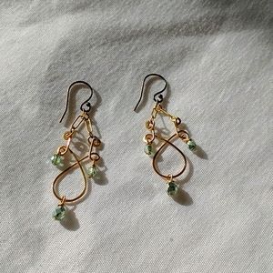 Gold chandelier earrings